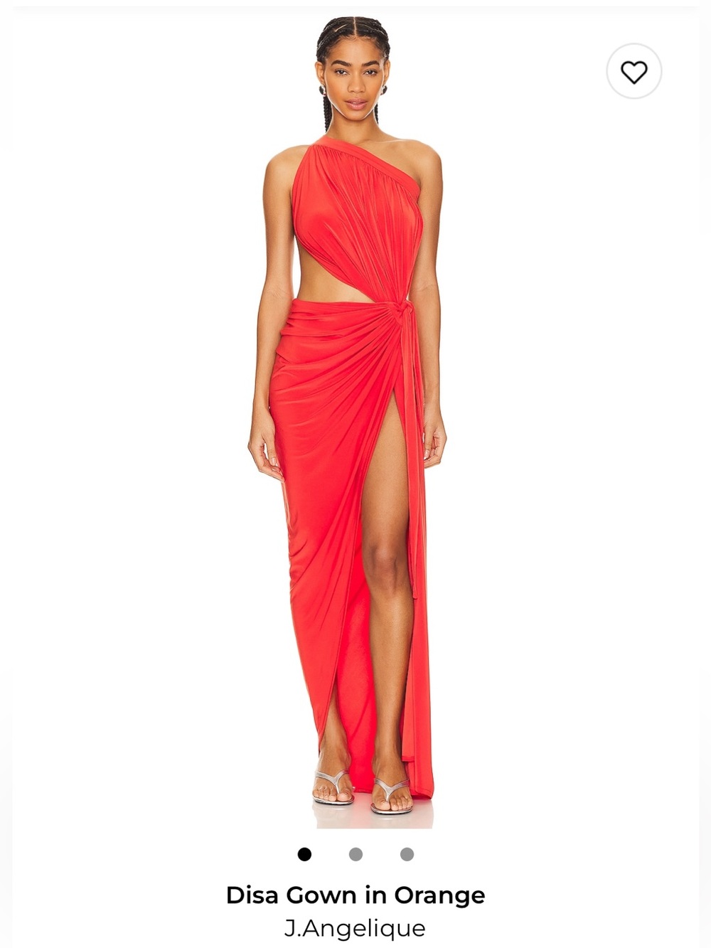 Disa One-Shoulder Maxi Gown in Orange
